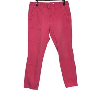 Gap Bubblegum‎ Pink Boyfriend Chino Pants Women's 6R Utility Pocket Casual